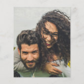 Chic Green Foto Wedding Invite QR Code Rett Datum (Rückseite)