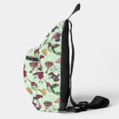 Chic Green Garden Hummingbird Floral Sling Bag (Rechts)