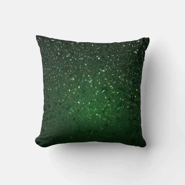 Chic Green Glitzer Kissen (Vorderseite)
