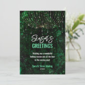Chic Green Glitzer Weihnachtsbeleuchtung neues Jah (Stehend Vorderseite)