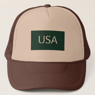 "Chic Green Hat with USA Embroidery for a Trendy V Truckerkappe