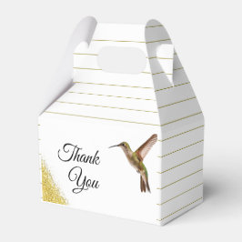 Chic Green Hummingbird and Gold Dust Wedding Geschenkschachtel