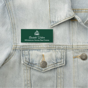 Chic Green Immobilienunternehmen Benutzerdefiniert Namensschild