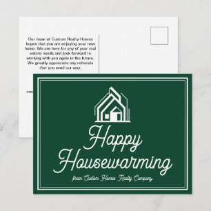 Chic Green Immobilienunternehmen Individueller Mak Postkarte