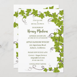 Chic Green Ivy Bridal Dusche Einladung