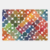 Chic Green Magenta Orange Lila Pink Art Muster Geschenkpapier Set (Vorderseite)