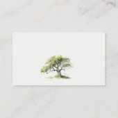Chic Green Oak Tree Display Dusche Baby Dusche Begleitkarte (Rückseite)