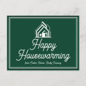 Chic Green Real Estate Company Custom Realtor Postkarte (Vorderseite)