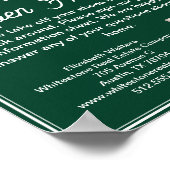 Chic Green Real Estate Company Open House Welcome Poster (Ecke)