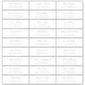 Chic Green Sage Script Guest Names Adressenaufkleb Aufkleber (Vorderseite)