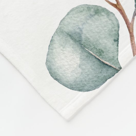 Chic Green Sleeping Elephant Monthly Meilenstein Fleecedecke (Ecke)