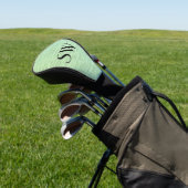 Chic Green Static Textrahmen Golf Headcover (In SItu)