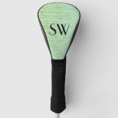 Chic Green Static Texture Initial Golf Headcover (Vorderseite)