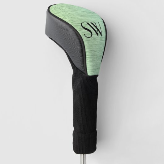 Chic Green Static Texture Initial Golf Headcover (angewinkelt)