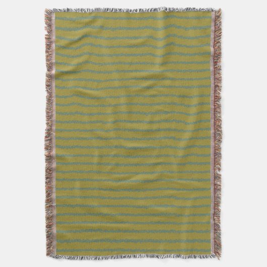 Chic Green Stripes Muster Decke (Vorderseite Vertikal)