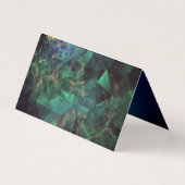 Chic green türkise Gold Glitzer Tropfen monogramm Visitenkarten (Rückseite)