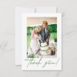 Chic Green Wedding Foto Vielen Dank für Ihre Hilfe Dankeskarte