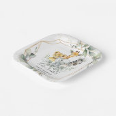 Chic Greenerenery Jungle Animals Baby Shower Gebur Pappteller (Gewinkelt)