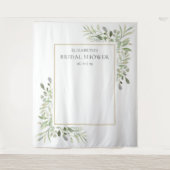 Chic Greenerity Brautparty Foto Stand Hintergrund Wandteppich (Vorderseite)