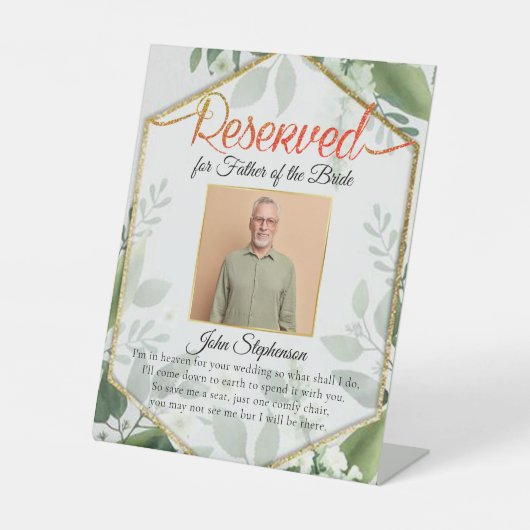 Chic Greenerity Rette ein Sessel-Foto Sockelschild (Vorderseite)