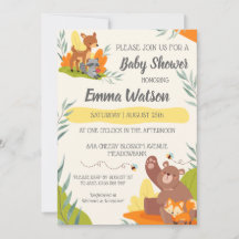 Chic Greenerity Woodland Animals Baby Shower Fores