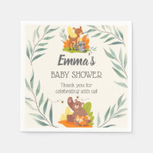 Chic Greenerity Woodland Animals Baby Shower Fores
