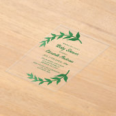 Chic Greenery Baby Shower Acryleinladungen (Ablage )