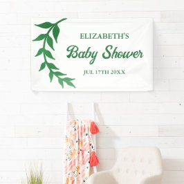 Chic Greenery Baby Shower Banner