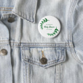 Chic Greenery Baby Shower Button (Beispiel)