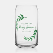 Chic Greenery Baby Shower Dosenglas (Vorderseite)