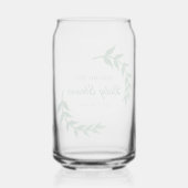 Chic Greenery Baby Shower Dosenglas (Rückseite)