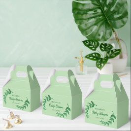 Chic Greenery Baby Shower Geschenkschachtel