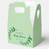 Chic Greenery Baby Shower Geschenkschachtel (Geöffnet)