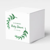 Chic Greenery Baby Shower Geschenkschachtel (Vorderseite)