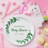 Chic Greenery Baby Shower Pappteller (Party)