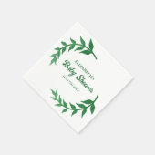 Chic Greenery Baby Shower Serviette (Ecke)