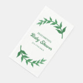 Chic Greenery Baby Shower Serviette (Ecke)