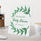 Chic Greenery Baby Shower Sockelschild (In SItu)