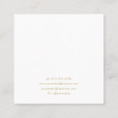 Chic Greenery Gold White Juwelry Earring Display Quadratische Visitenkarte (Rückseite)