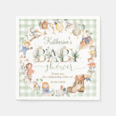 Chic Greenery Kinderzimmer Rhyme Neutral Baby Dusc Serviette (Vorderseite)