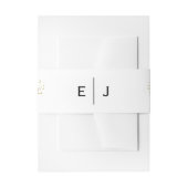 Chic Greenery Monogram Invitation Belly Band (Vorderseite Beispiel)