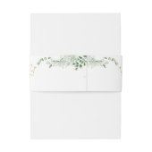 Chic Greenery Monogram Invitation Belly Band (Rückseitenbeispiel)