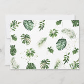 Chic Greenery Niedliche Jungle Animals Baby Sip an Einladung (Rückseite)