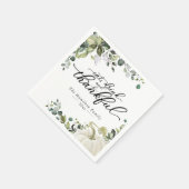 Chic Greenery Pumpkin Erntedank Dinner Serviette (Ecke)