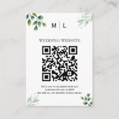 Chic Greenery QR Code Einladung (Vorderseite)