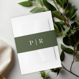 Chic Greenery Wedding Einladungsbanderole