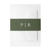 Chic Greenery Wedding Einladungsbanderole (Vorderseite Beispiel)