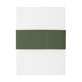 Chic Greenery Wedding Einladungsbanderole (Rückseitenbeispiel)