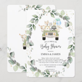 Chic Greenery Woodland Drive by Baby Shower Boy Einladung