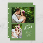 Chic Greenery | Zwei Fotos, die wir verkündeten Ankündigung (Vorne/Hinten)